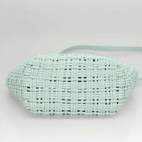 BALENCIAGA Hand Bag Vinyl 2way Green Silver Auth - Picture 5 of 16